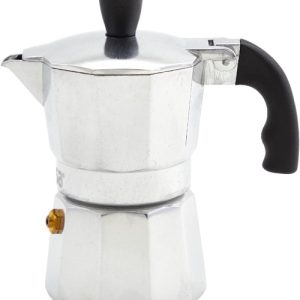 Cafetera de aluminio Imusa para estufa de café expreso, 1 taza, color plateado