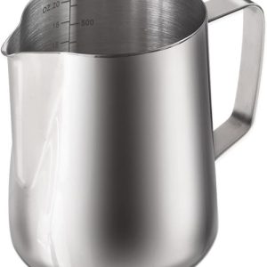 homEdge Jarra de vapor espresso de 20 onzas / 20.3 fl oz, jarra de espuma de acero inoxidable con escala de medición