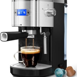 Antarctic Star Máquina de café expreso de 20 bares, máquina de café semiautomática para capuchino y café con leche.