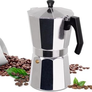 Cafetera moka aluminio, expresso, italiana, 2 tazas