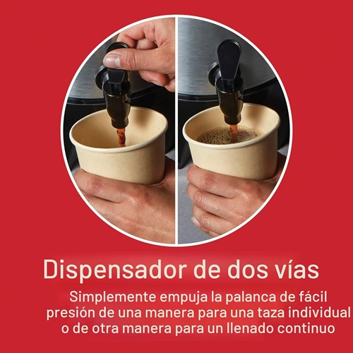 Cafetera Percoladora Hamilton Beach de 45 tazas, Color Plata - Imagen 7